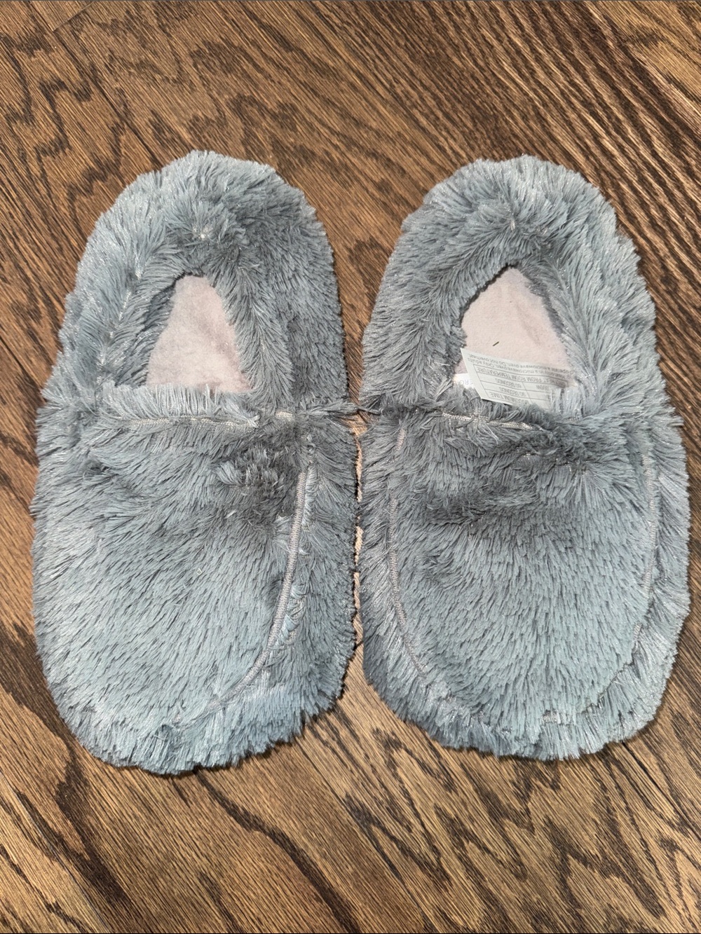 Cozy Heatable Plush Slip-On Women's Slippers - Gray